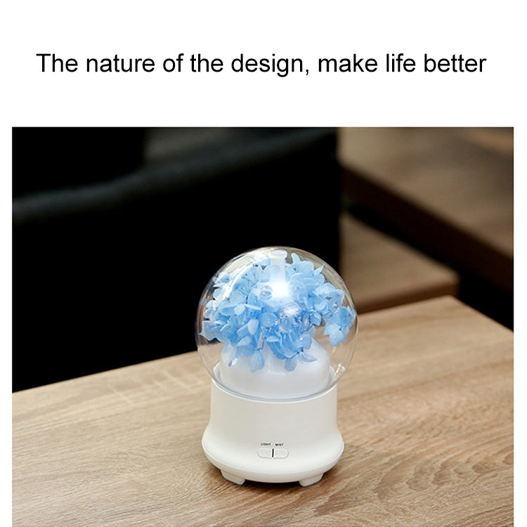 HC2025A_2 ML-824 100ML Gypsophila Flowers Aromatherapy Diffuser Air Humidifier with Colorful LED Light for Office / Home(Blue) - Image 3