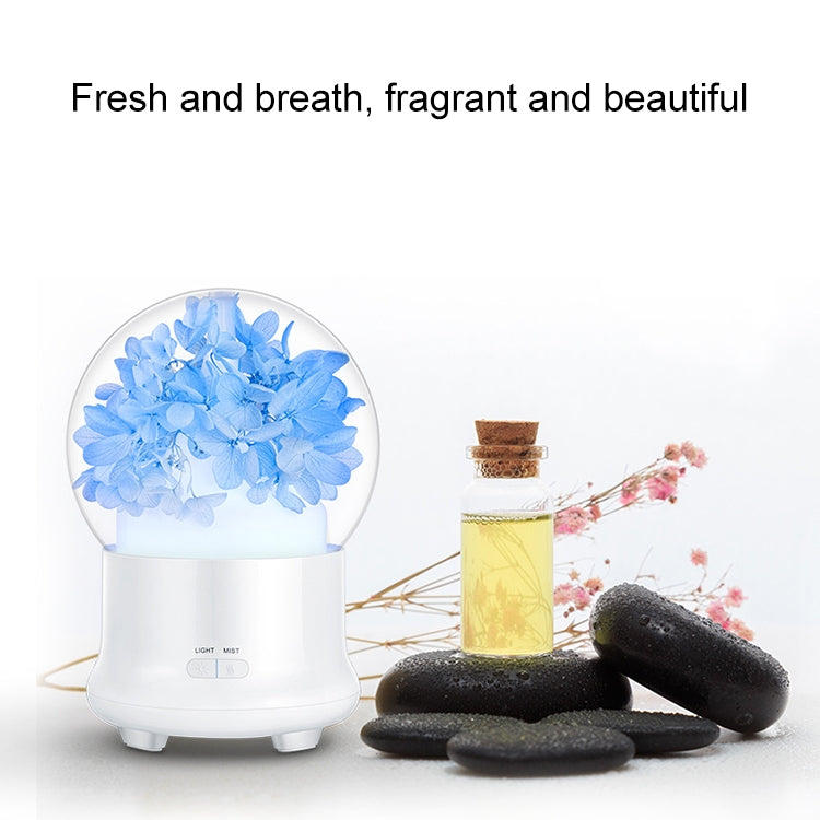 HC2025A_3 ML-824 100ML Gypsophila Flowers Aromatherapy Diffuser Air Humidifier with Colorful LED Light for Office / Home(Blue) - Image 4