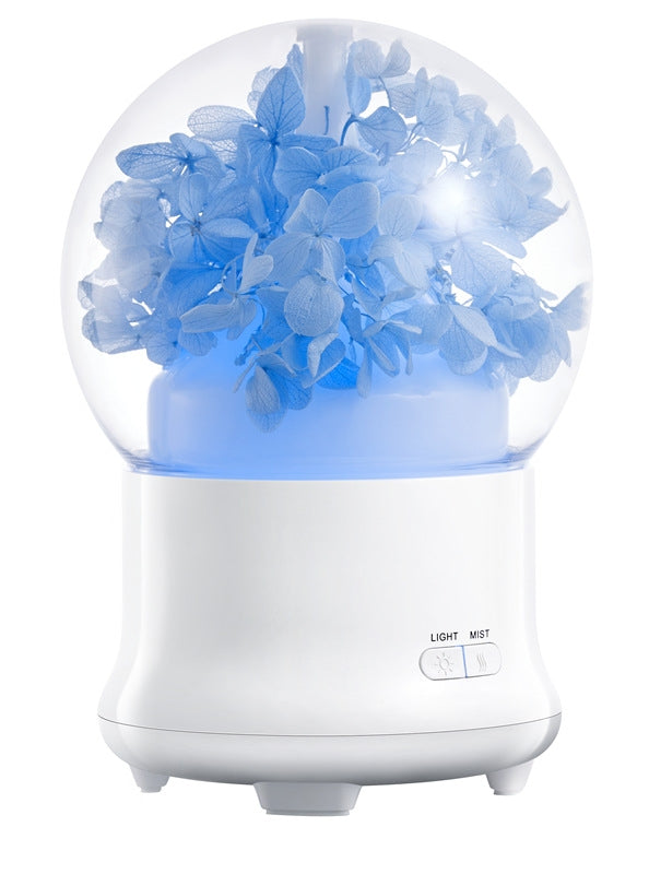 HC2025B_1 ML-824 100ML Gypsophila Flowers Aromatherapy Diffuser Air Humidifier with Colorful LED Light for Office / Home(Blue) - Image 2