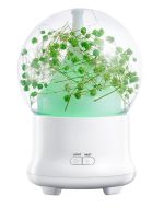 ML-824 100ML Gypsophila Flowers Aromatherapy Diffuser Air Humidifier with Colorful LED Light for Office / Home(Green) - Image 2