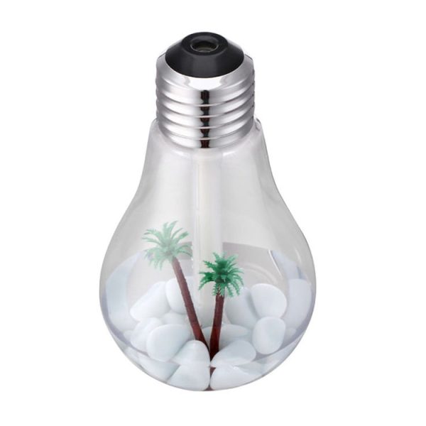 400ML Colorful Light Portable Bulb Shape Aromatherapy Air Purifier Humidifier for Home / Office / Car(Silver) - Image 2