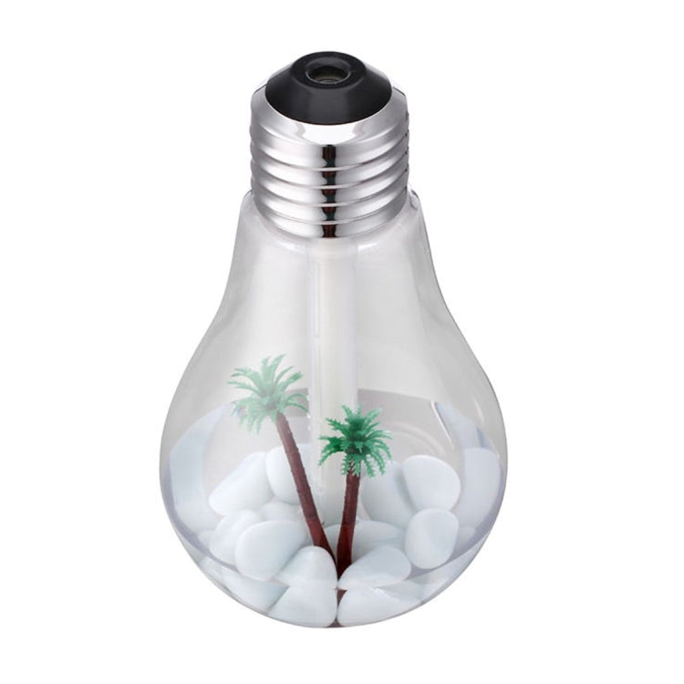 HC2115S_1 400ML Colorful Light Portable Bulb Shape Aromatherapy Air Purifier Humidifier for Home / Office / Car(Silver) - Image 2
