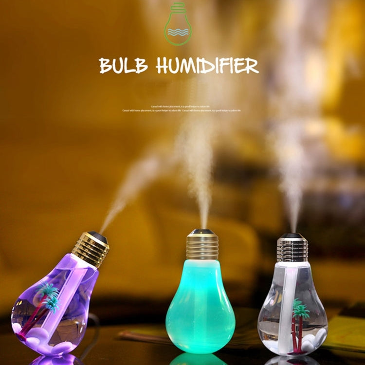 HC2115S_13 400ML Colorful Light Portable Bulb Shape Aromatherapy Air Purifier Humidifier for Home / Office / Car(Silver) - Image 14