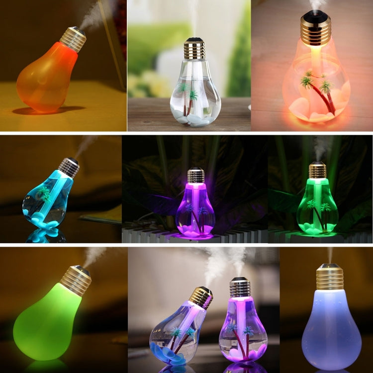 HC2115S_15 400ML Colorful Light Portable Bulb Shape Aromatherapy Air Purifier Humidifier for Home / Office / Car(Silver) - Image 16
