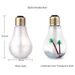 400ML Colorful Light Portable Bulb Shape Aromatherapy Air Purifier Humidifier for Home / Office / Car(Silver) - Image 3