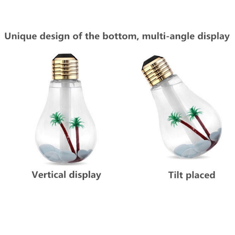 HC2115S_5 400ML Colorful Light Portable Bulb Shape Aromatherapy Air Purifier Humidifier for Home / Office / Car(Silver) - Image 6