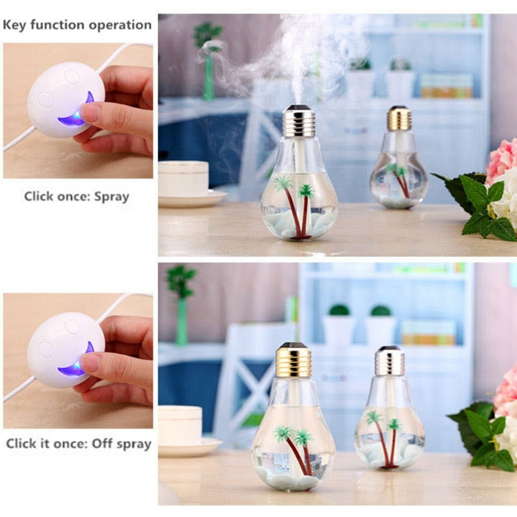 HC2115S_8 400ML Colorful Light Portable Bulb Shape Aromatherapy Air Purifier Humidifier for Home / Office / Car(Silver) - Image 9