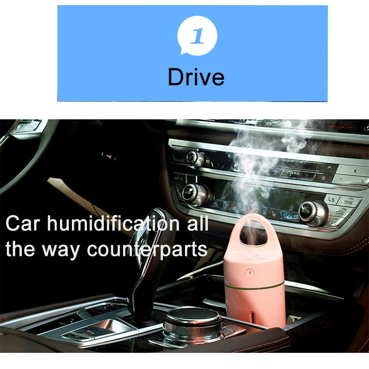 HC2367F_4 1.5W - 2W 175ml Mini Portable USB Negative Ions Humidifier Beauty and Water Supplement Instrument with Colorful LED Light(Pink) - Image 5