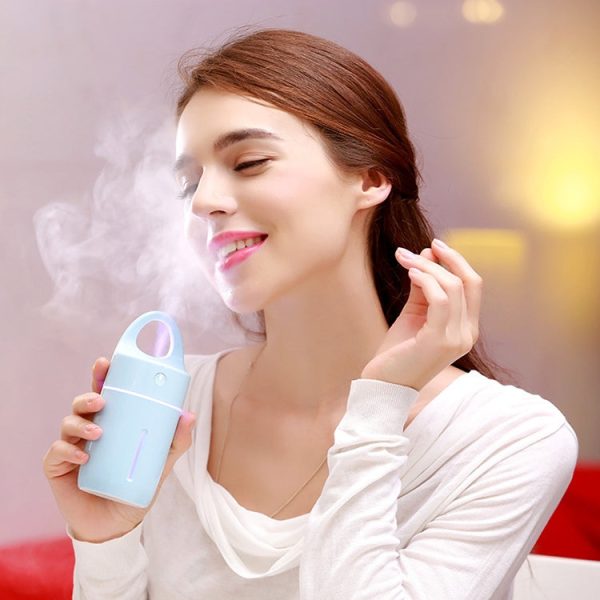 1.5W - 2W 175ml Mini Portable USB Negative Ions Humidifier Beauty and Water Supplement Instrument with Colorful LED Light(Blue) - Image 1
