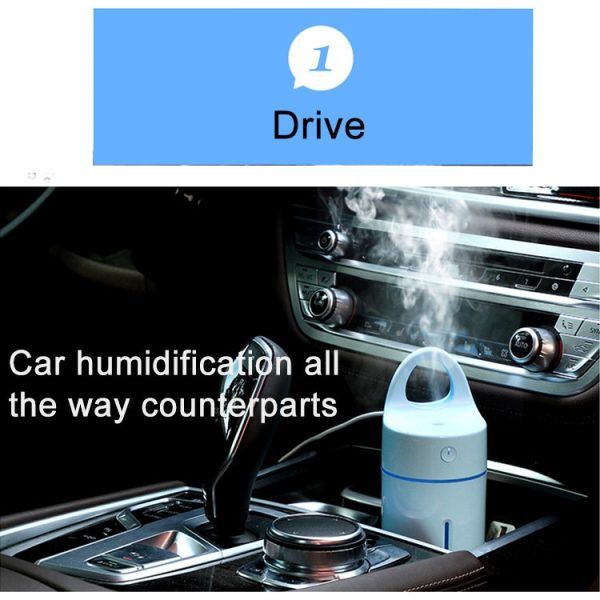1.5W - 2W 175ml Mini Portable USB Negative Ions Humidifier Beauty and Water Supplement Instrument with Colorful LED Light(Blue) - Image 5