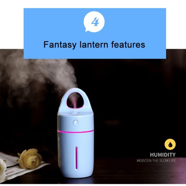 1.5W - 2W 175ml Mini Portable USB Negative Ions Humidifier Beauty and Water Supplement Instrument with Colorful LED Light(Blue) - Image 8