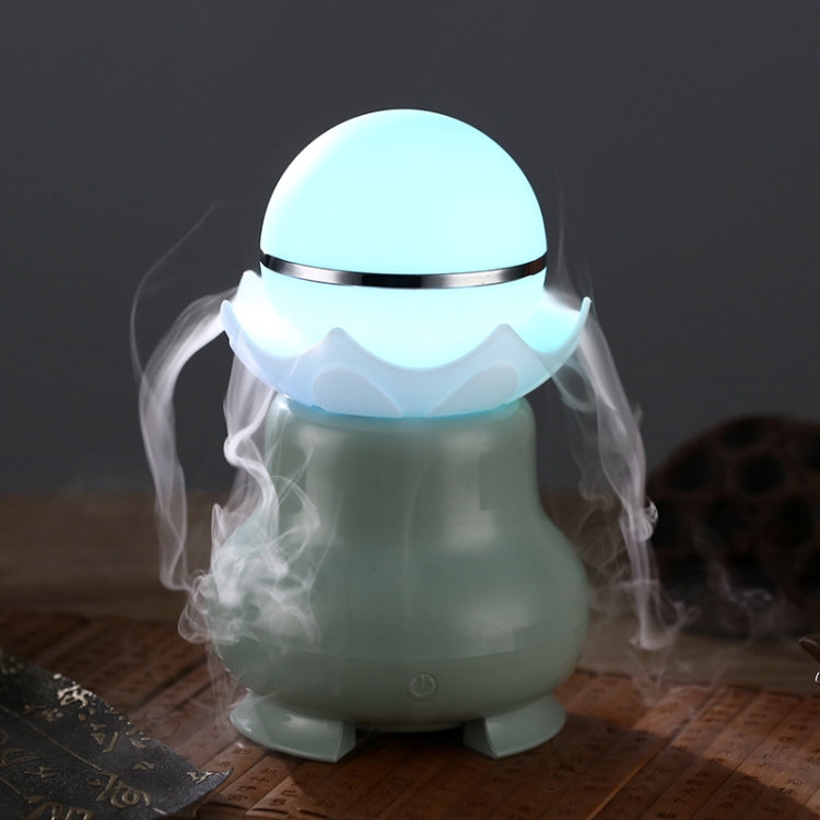 HC3383MG_7 4W USB Charging Night Luminescent Pearl Ultrasonic Aromatherapy Humidifier with LED Colorful Light for Home / Office, Water Tank Capacity: 95ml, DC 5V(Mint Green) - Image 8