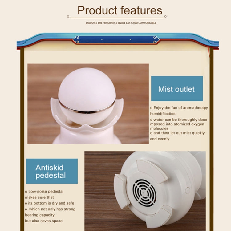HC3383W_4 4W USB Charging Night Luminescent Pearl Ultrasonic Aromatherapy Humidifier with LED Colorful Light for Home / Office, Water Tank Capacity: 95ml, DC 5V - Image 5