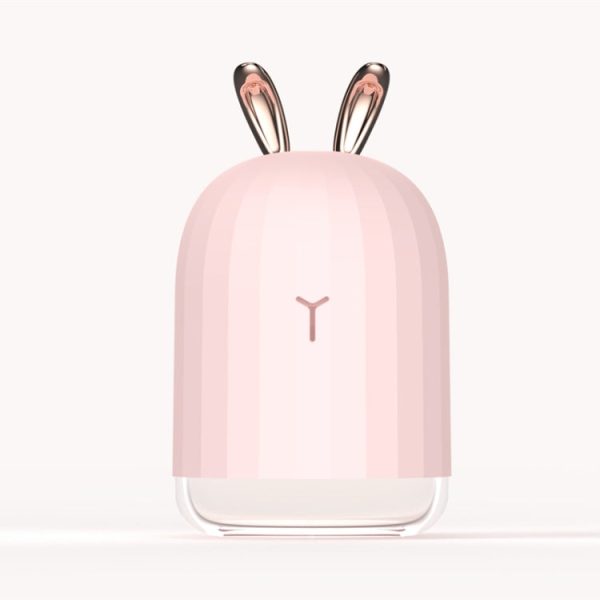 3life-318 2W Cute Rabbit USB Mini Humidifier Diffuser Aroma Mist Nebulizer with LED Night Light for Office, Home Bedroom, Capacity: 220ml, DC 5V - Image 1