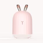 3life-318 2W Cute Rabbit USB Mini Humidifier Diffuser Aroma Mist Nebulizer with LED Night Light for Office, Home Bedroom, Capacity: 220ml, DC 5V - Image 2