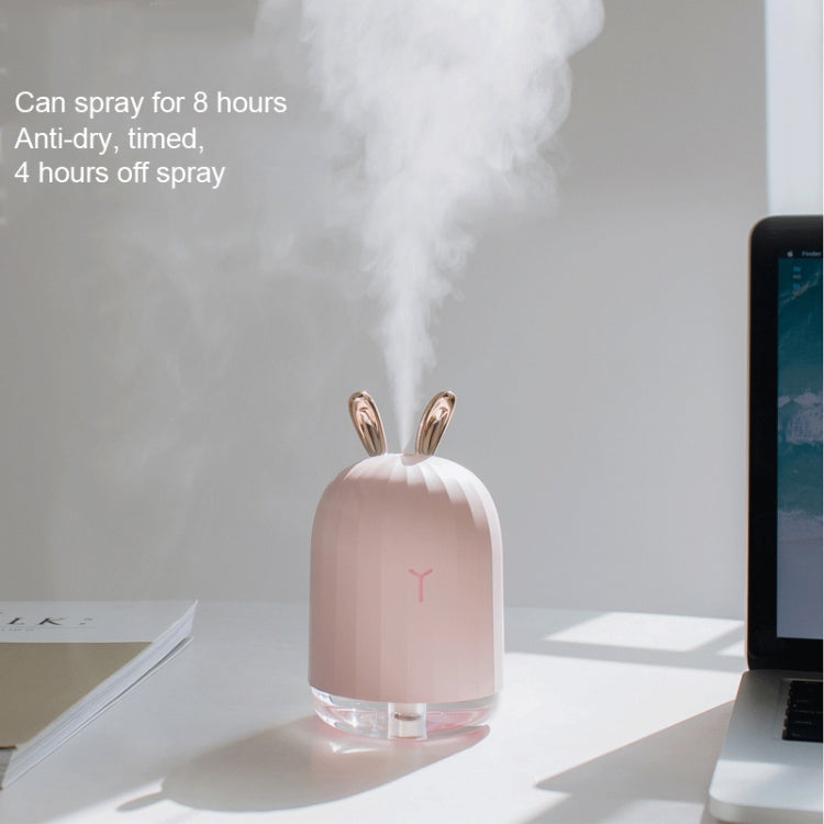 HC5447_2 3life-318 2W Cute Rabbit USB Mini Humidifier Diffuser Aroma Mist Nebulizer with LED Night Light for Office, Home Bedroom, Capacity: 220ml, DC 5V - Image 3