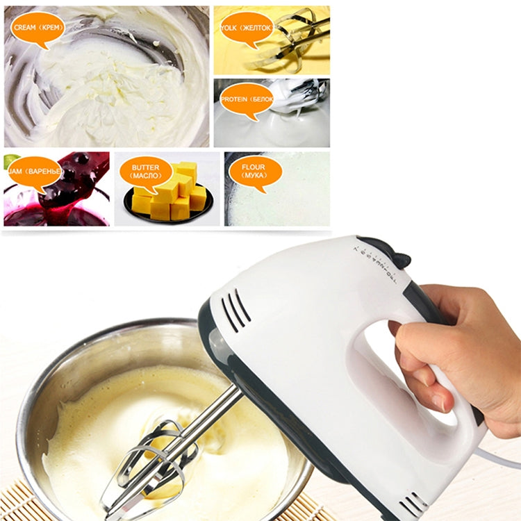 HC5807_4 KN007364 100W Household Seven-speed Adjustable Handheld Electric Egg Beater, EU Plug - Image 5