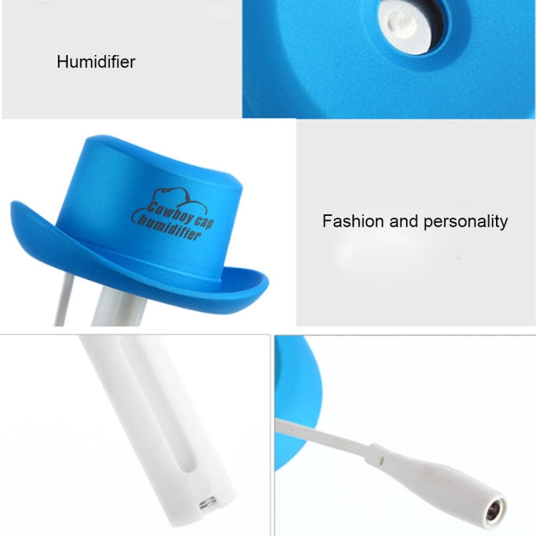 HC5967W_2 DC 5V USB Cowboy Cap Mini Humidifier Aromatherapy Air Purifier Humidifier for Office / Home Room / Car / Travel(White) - Image 3