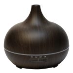 W350 14W 300ML Wood Grain Aromatherapy Air Purifier Humidifier with LED Light for Office / Home Room(Coffee) - Image 2