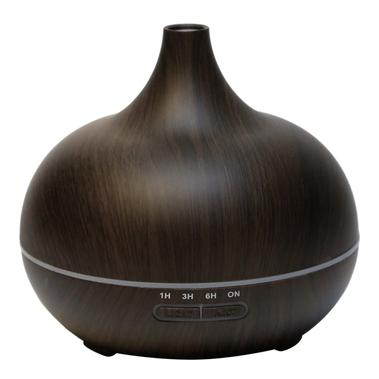 HC6735C_1 W350 14W 300ML Wood Grain Aromatherapy Air Purifier Humidifier with LED Light for Office / Home Room(Coffee) - Image 2