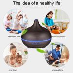 W350 14W 300ML Wood Grain Aromatherapy Air Purifier Humidifier with LED Light for Office / Home Room(Coffee) - Image 7