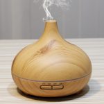 W350 14W 300ML Wood Grain Aromatherapy Air Purifier Humidifier with LED Light for Office / Home Room(Brown)