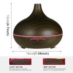 W350 14W 300ML Wood Grain Aromatherapy Air Purifier Humidifier with LED Light for Office / Home Room(Brown) - Image 3