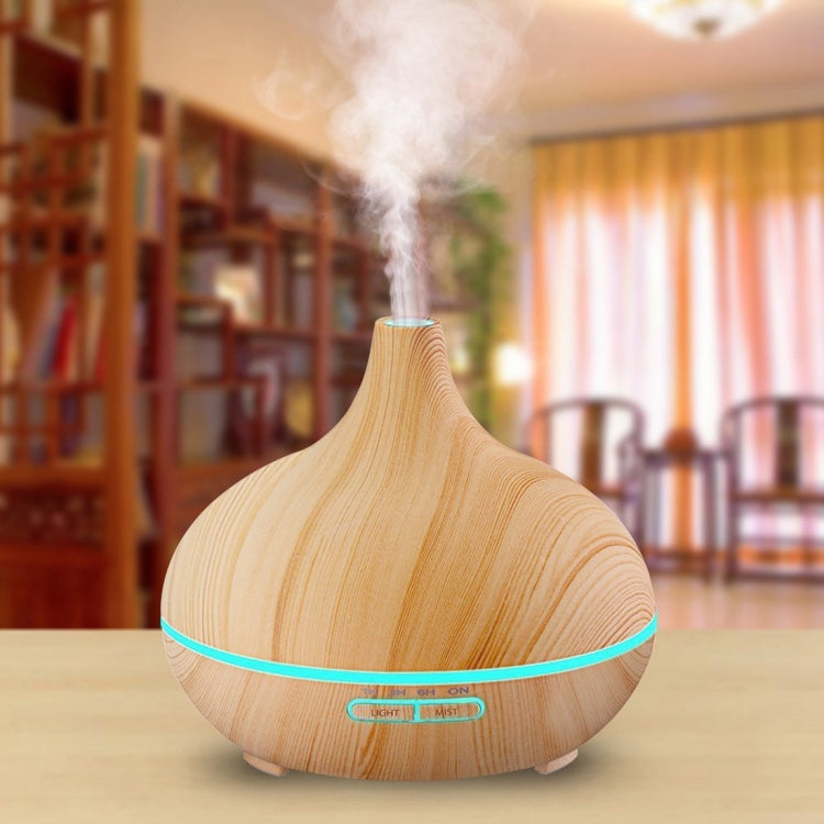 HC6735Z_8 W350 14W 300ML Wood Grain Aromatherapy Air Purifier Humidifier with LED Light for Office / Home Room(Brown) - Image 9