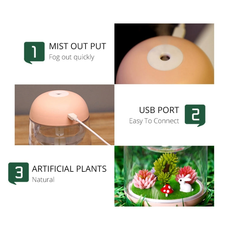 HC6739L_2 Imycoo WT602 2W Portable Mini Micro Landscape Design USB Charge Aromatherapy Air Humidifier with LED Colorful Light, Water Tank Capacity: 180ml, DC 5V(Blue) - Image 3