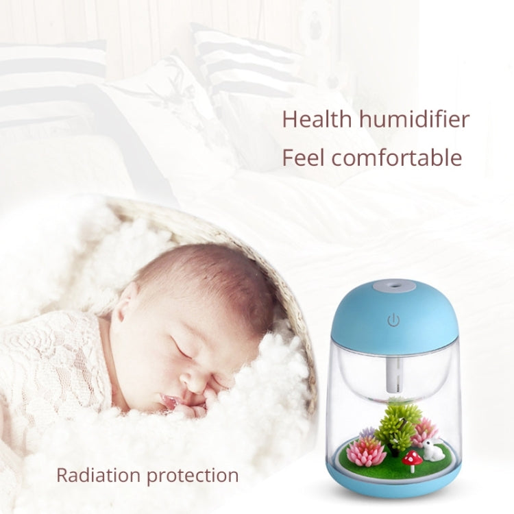 HC6739L_4 Imycoo WT602 2W Portable Mini Micro Landscape Design USB Charge Aromatherapy Air Humidifier with LED Colorful Light, Water Tank Capacity: 180ml, DC 5V(Blue) - Image 5
