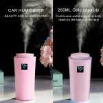 Small-3 2W Humidifier Moisture Meter Moisturizing Instrument with LED Night Light, Water Tank Capacity: 260ml(Pink) - Image 7