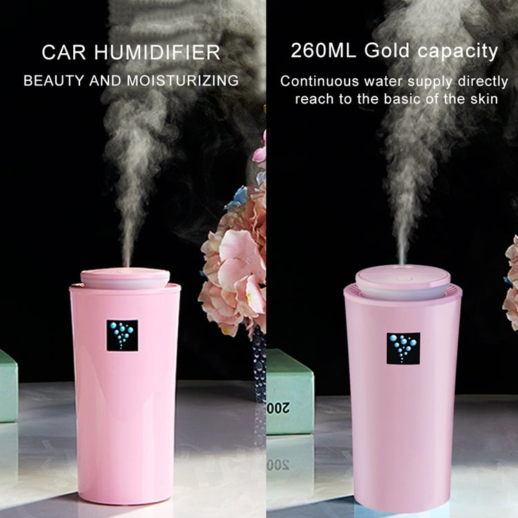 HC7560F_6 Small-3 2W Humidifier Moisture Meter Moisturizing Instrument with LED Night Light, Water Tank Capacity: 260ml(Pink) - Image 7