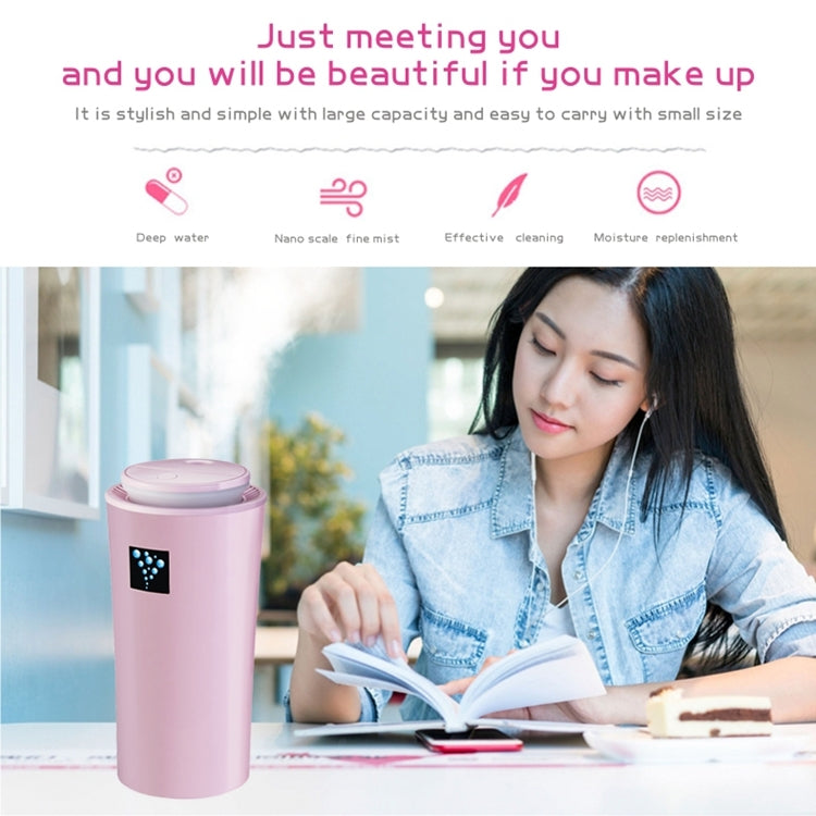 HC7560F_7 Small-3 2W Humidifier Moisture Meter Moisturizing Instrument with LED Night Light, Water Tank Capacity: 260ml(Pink) - Image 8