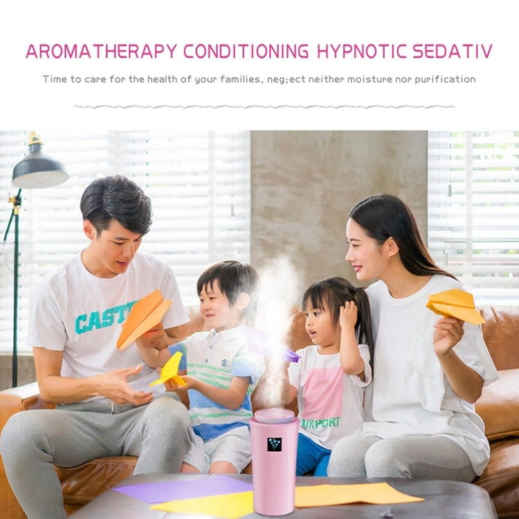 HC7560F_8 Small-3 2W Humidifier Moisture Meter Moisturizing Instrument with LED Night Light, Water Tank Capacity: 260ml(Pink) - Image 9
