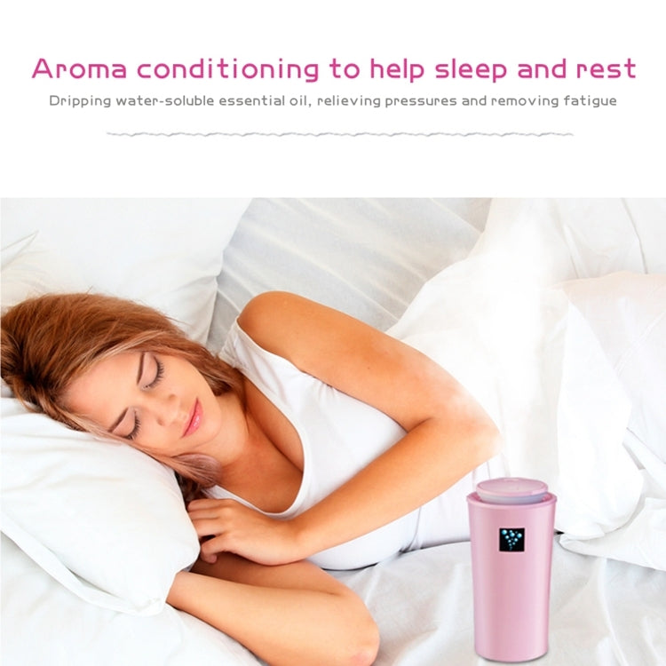 HC7560F_9 Small-3 2W Humidifier Moisture Meter Moisturizing Instrument with LED Night Light, Water Tank Capacity: 260ml(Pink) - Image 10