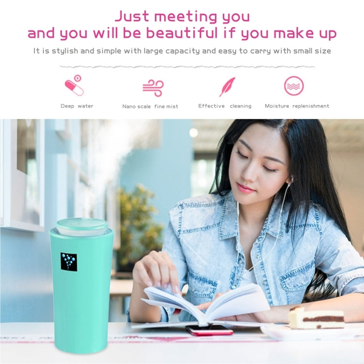HC7560L_7 Small-3 2W Humidifier Moisture Meter Moisturizing Instrument with LED Night Light, Water Tank Capacity: 260ml(Blue) - Image 8