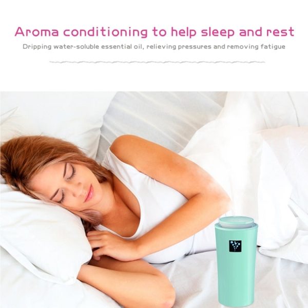 Small-3 2W Humidifier Moisture Meter Moisturizing Instrument with LED Night Light, Water Tank Capacity: 260ml(Blue) - Image 10