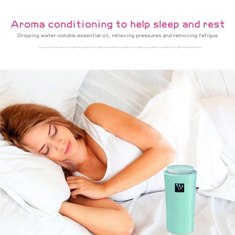 HC7560L_9 Small-3 2W Humidifier Moisture Meter Moisturizing Instrument with LED Night Light, Water Tank Capacity: 260ml(Blue) - Image 10