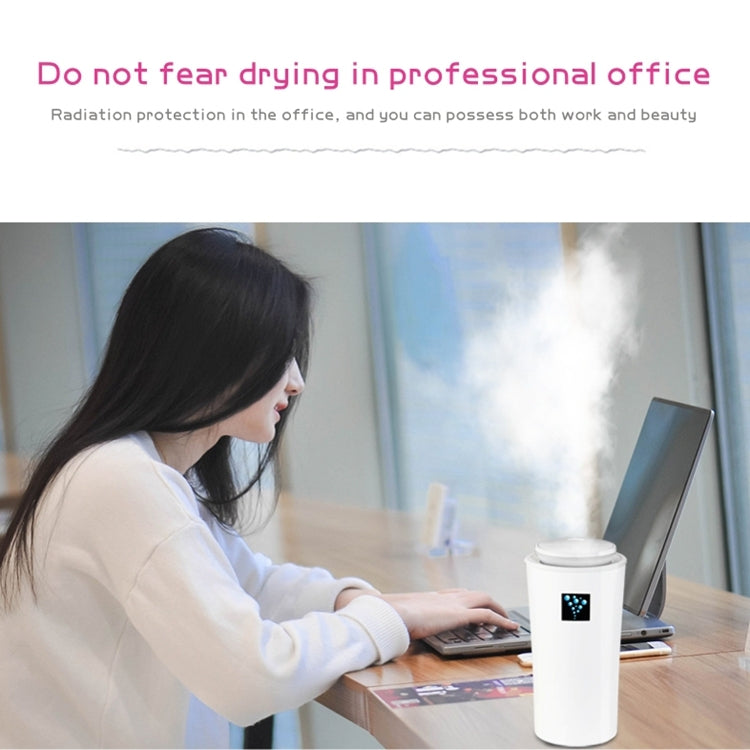 HC7560W_10 Small-3 2W Humidifier Moisture Meter Moisturizing Instrument with LED Night Light, Water Tank Capacity: 260ml(White) - Image 11