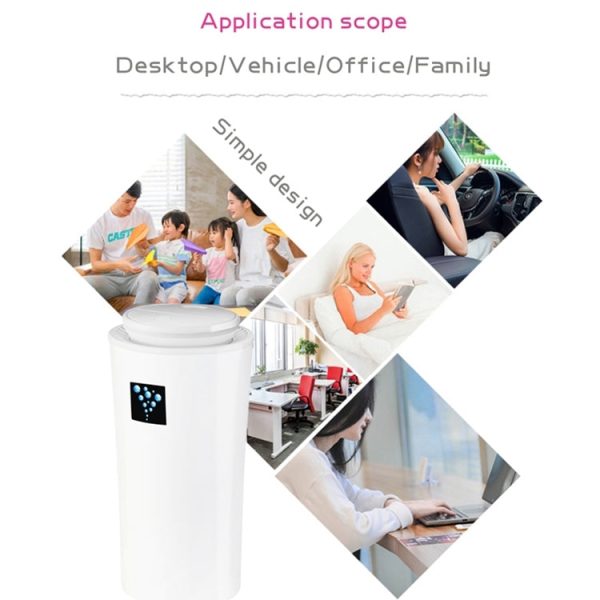 Small-3 2W Humidifier Moisture Meter Moisturizing Instrument with LED Night Light, Water Tank Capacity: 260ml(White) - Image 12