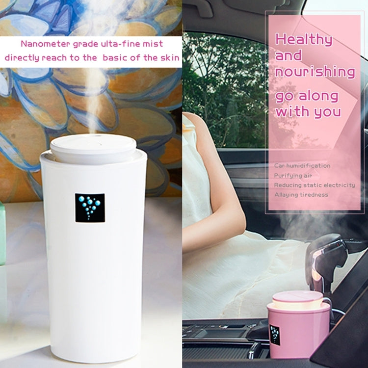 HC7560W_5 Small-3 2W Humidifier Moisture Meter Moisturizing Instrument with LED Night Light, Water Tank Capacity: 260ml(White) - Image 6