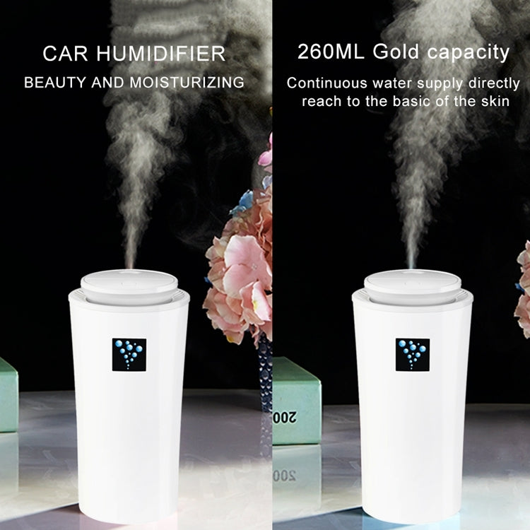HC7560W_6 Small-3 2W Humidifier Moisture Meter Moisturizing Instrument with LED Night Light, Water Tank Capacity: 260ml(White) - Image 7