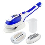 Multifunction Household Handheld Steamer Travel Portable Hand - Held Steam Hanging Hot Machine Ceramic Bottom with Flannelette Brush & Hair Brush & Measuring Cup,EU Plug(Blue) - Image 2