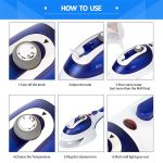 Multifunction Household Handheld Steamer Travel Portable Hand - Held Steam Hanging Hot Machine Ceramic Bottom with Flannelette Brush & Hair Brush & Measuring Cup,EU Plug(Blue) - Image 5