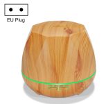 Diamond Wood Grain Remote Control Ultrasonic Humidifier Aromatherapy Machine Automatic Alcohol Sprayer with LED Lights, Capacity: 400mL, EU Plug (Light Wood Color)