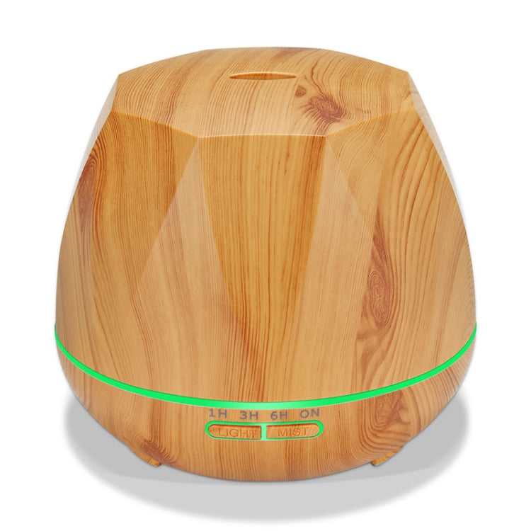 HC9141AB_1 Diamond Wood Grain Remote Control Ultrasonic Humidifier Aromatherapy Machine Automatic Alcohol Sprayer with LED Lights, Capacity: 400mL, EU Plug (Light Wood Color) - Image 2
