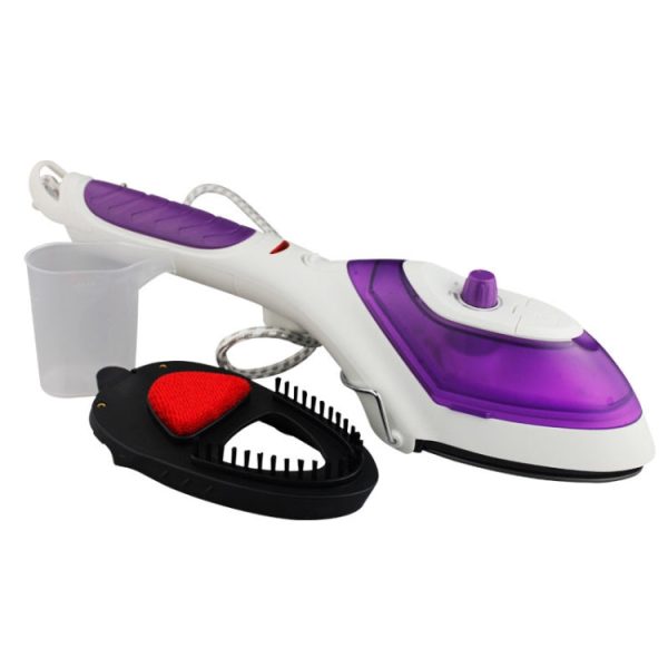 YB-888 900W 2 in 1 Multifunction Household Small Handheld Ironer Travel Portable Handheld Steam Hanging Hot Machine with Steam Brush & Measuring Cup, EU Plug(Purple) - Image 2
