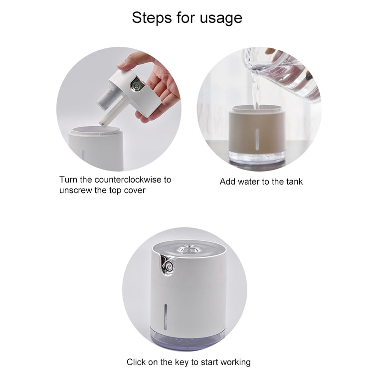 HC9541F_4 WT-H16 USB Charging Water Pattern Atomizing Humidifier with Colorful Night Lights, Water Tank Capacity: 300mL (Pink) - Image 5