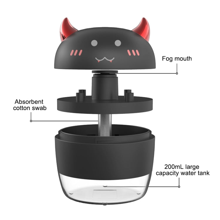 HC9543W_2 WT-H21 Angel Atomizing Humidifier with Colorful Night Lights, Water Tank Capacity: 200mL(White) - Image 3