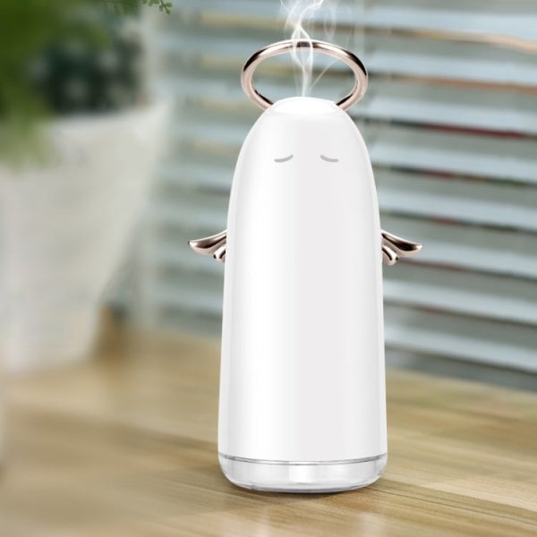 TSHM0 Mini Angel Atomizing Humidifier with Colorful Night Lights, Water Tank Capacity: 230mL (Gold) - Image 1